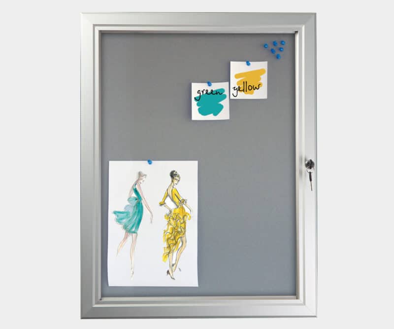 Lockable Pinnable Felt Notice Board