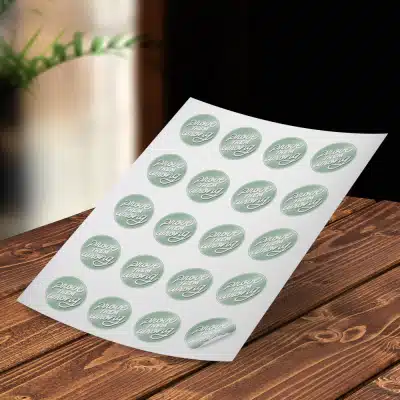 Stickers on a sheet